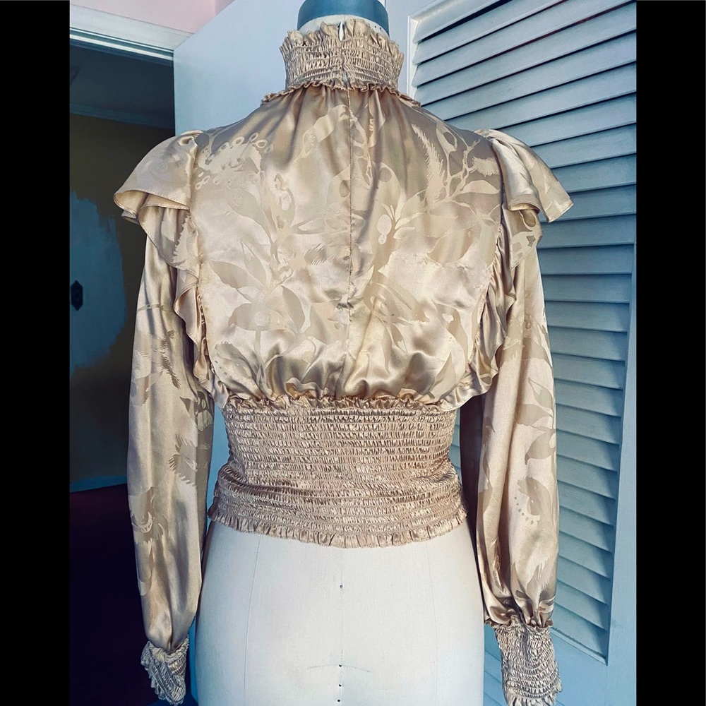 Zimmermann silk camel color turtleneck blouse. Size 4/6 - Picture 3 of 7